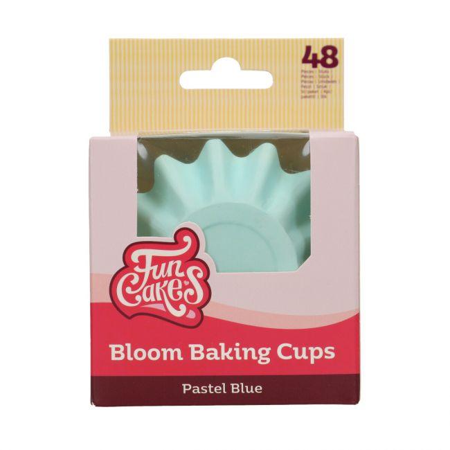 48 Caissettes à Cupcake Bloom - Pastel Blue