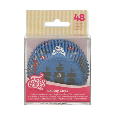 48 Caissettes à Cupcake Pirate - FUN CAKES