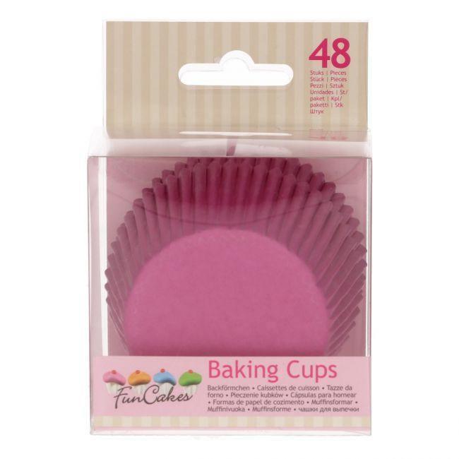 48 Caissettes à Cupcake Rose foncé
