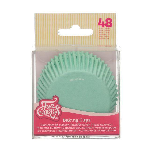 48 Caissettes à Cupcake Vert Pastel - FUN CAKES