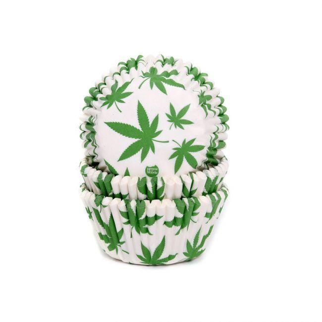 50 Caissettes à Cupcake - Marijuana