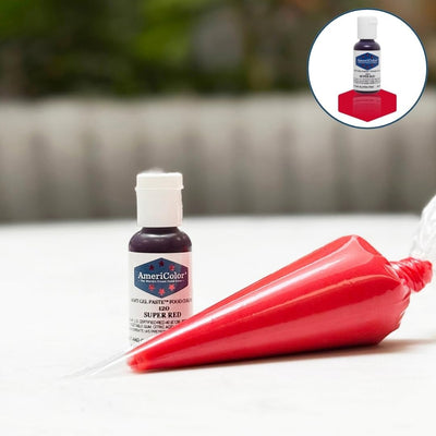 colorant alimentaire rouge, AmeriColor Super Red, colorant en gel, pâtisserie, sans gluten, pâte à sucre