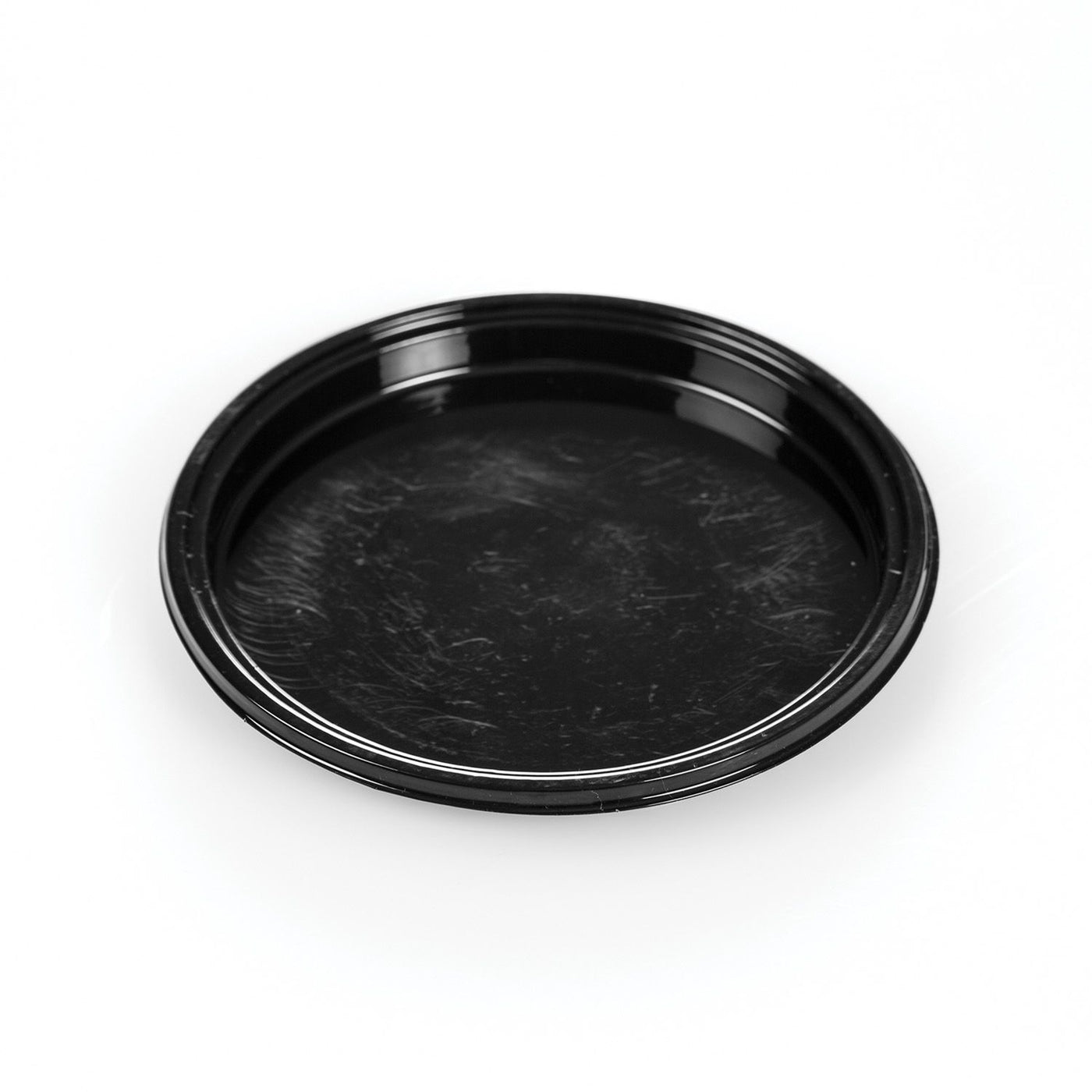 Plateau pâtisserie réutilisable noir Ø100 mm – vue de dessus
