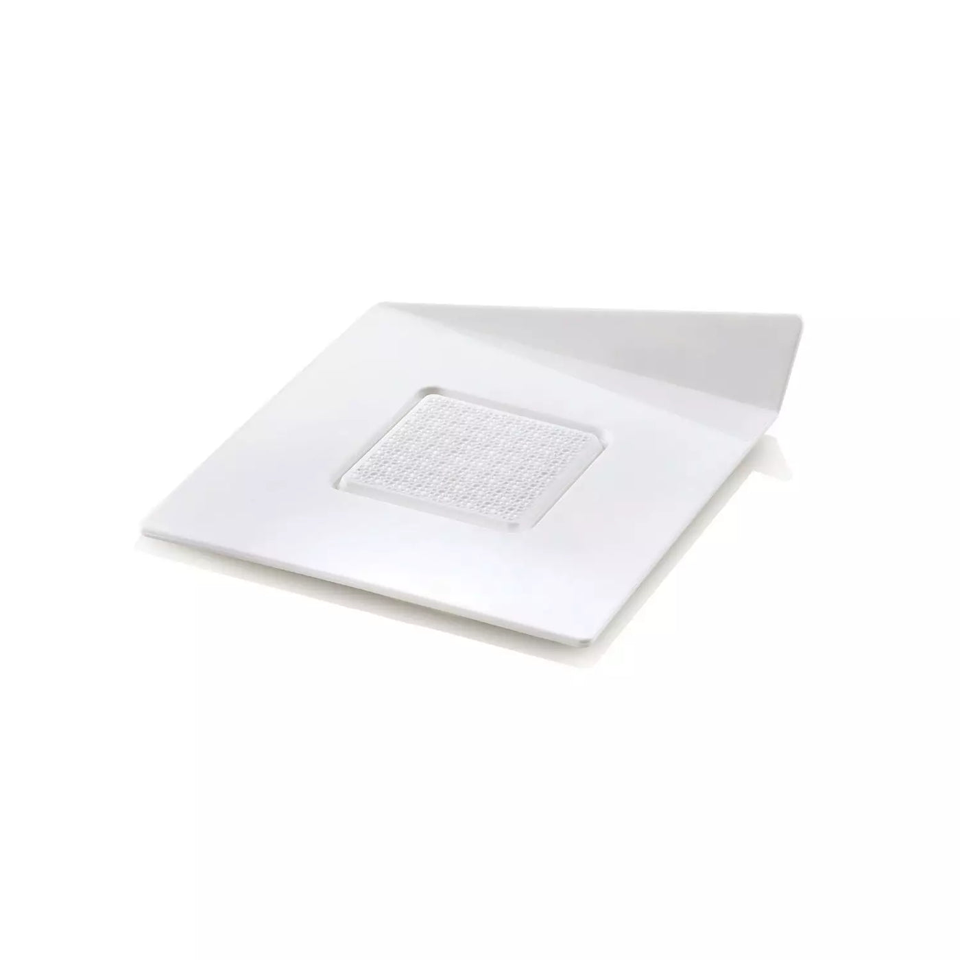 Semelle blanche vue de dessus avec pastille antidérapante centrale
