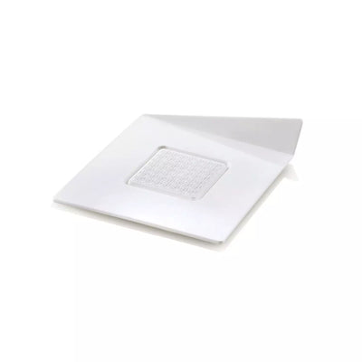 Semelle blanche vue de dessus avec pastille antidérapante centrale
