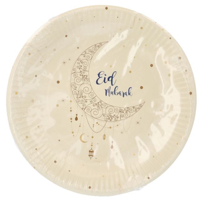 8 Assiettes Eid Mubarak 23 cm