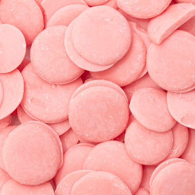 PME Candy Buttons roses – pistoles à fondre au goût vanille – alternative au chocolat – sachet refermable 340 g