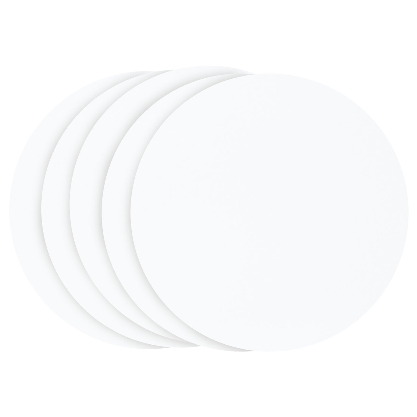 Set/5 Cake Card Rond BLANC (choisir la taille)