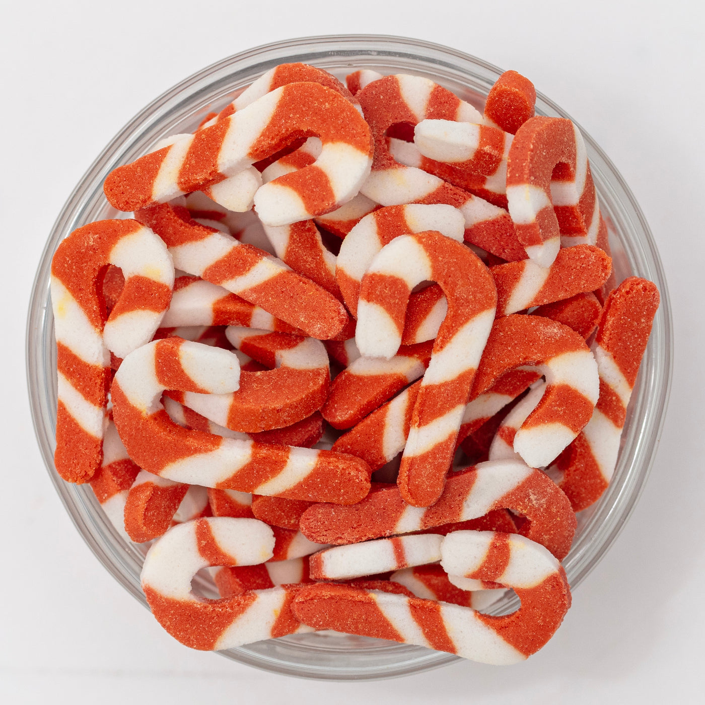 Décorations en sucre PME en forme de sucre d’orge rouges et blancs – pot 25g