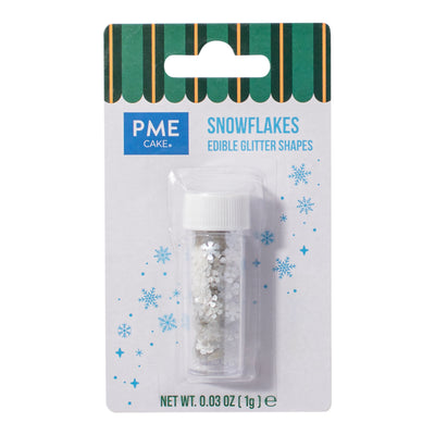 Paillettes comestibles en forme de flocons de neige PME pour décoration de gâteaux et desserts de Noël