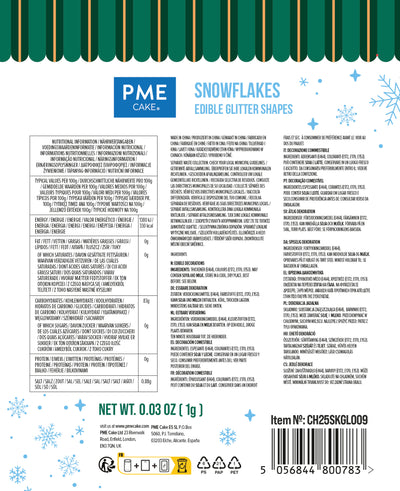 Paillettes Comestibles - Flocons de Neige 1g