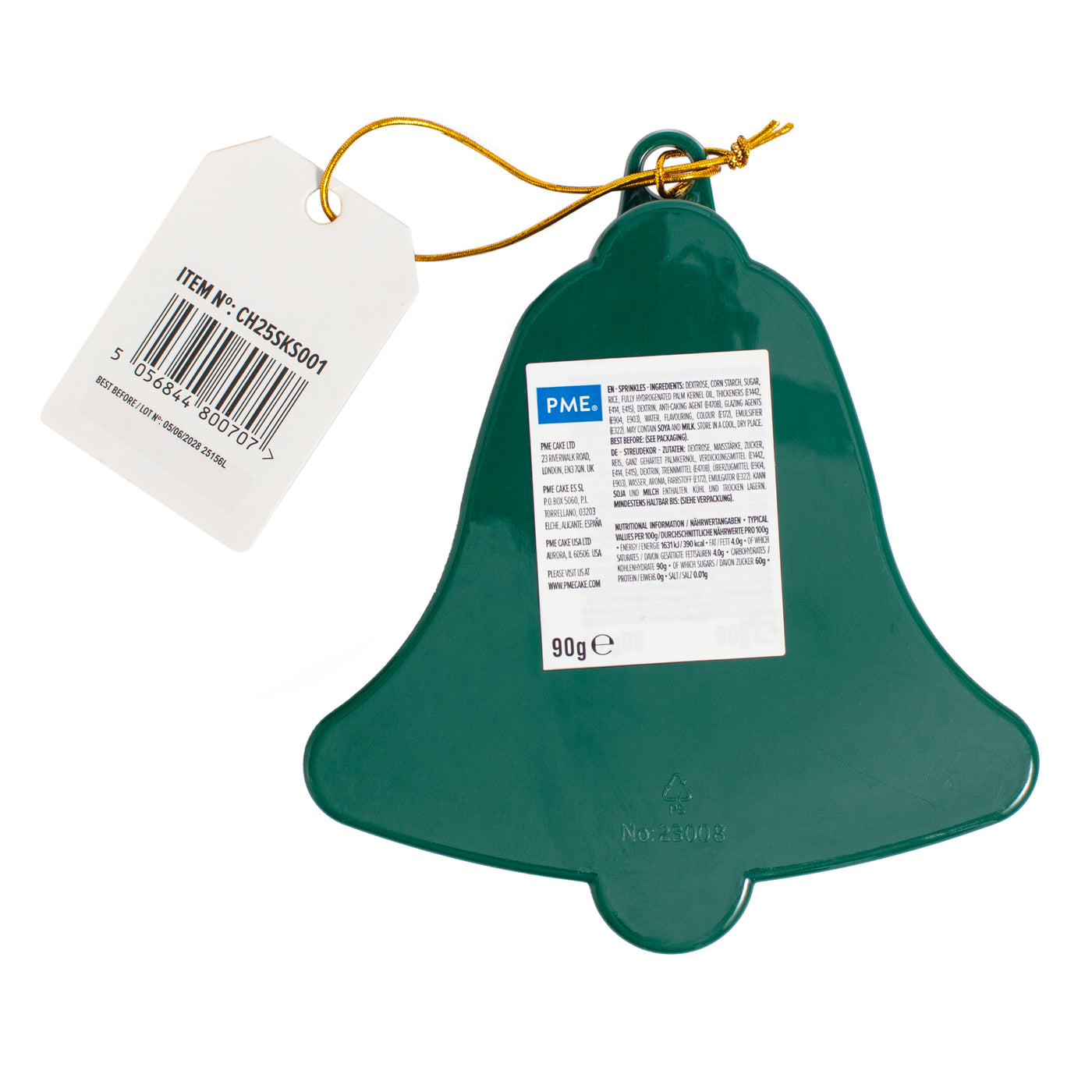 Decoraciones Navideñas Comestibles - Campana Dorada