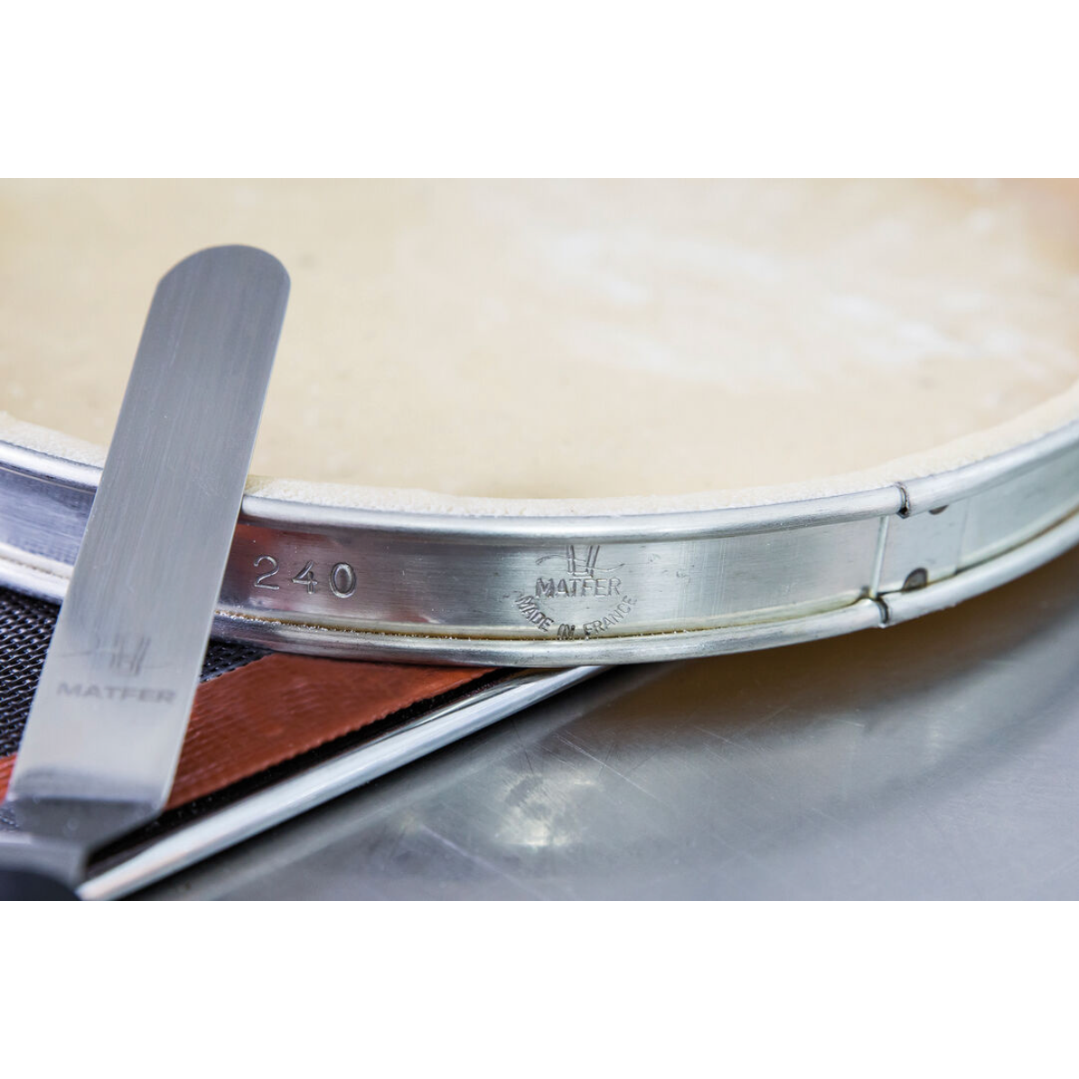 cercle à tarte inox, cercle pâtisserie 22 cm, cercle Matfer, cercle inox rigide, cercle tarte professionnel
