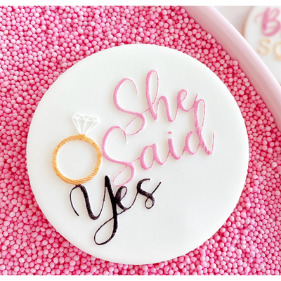 3D stamp - She said Yes
