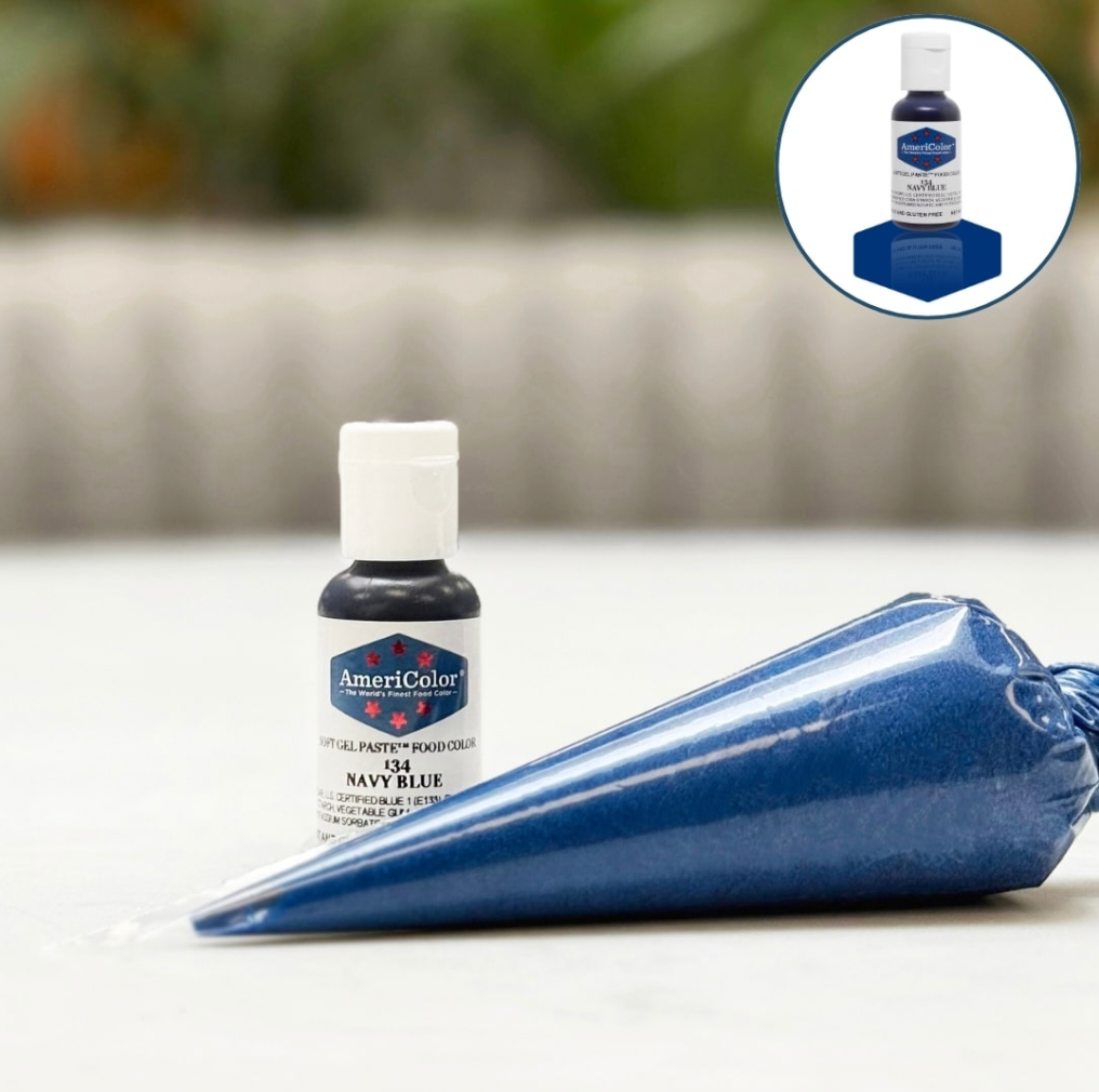 Colorant gel AmeriColor Navy Blue pour pâtisserie, cake design et décorations