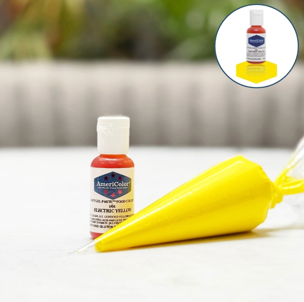 Colorant alimentaire AmeriColor Electric Yellow – Jaune intense pour pâtisserie