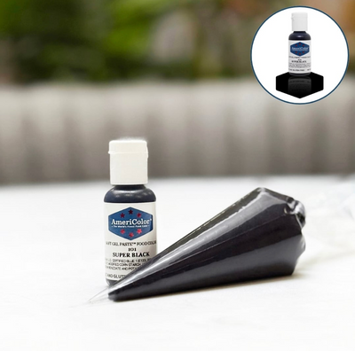 Colorant alimentaire AmeriColor Super Black – Gel noir intense