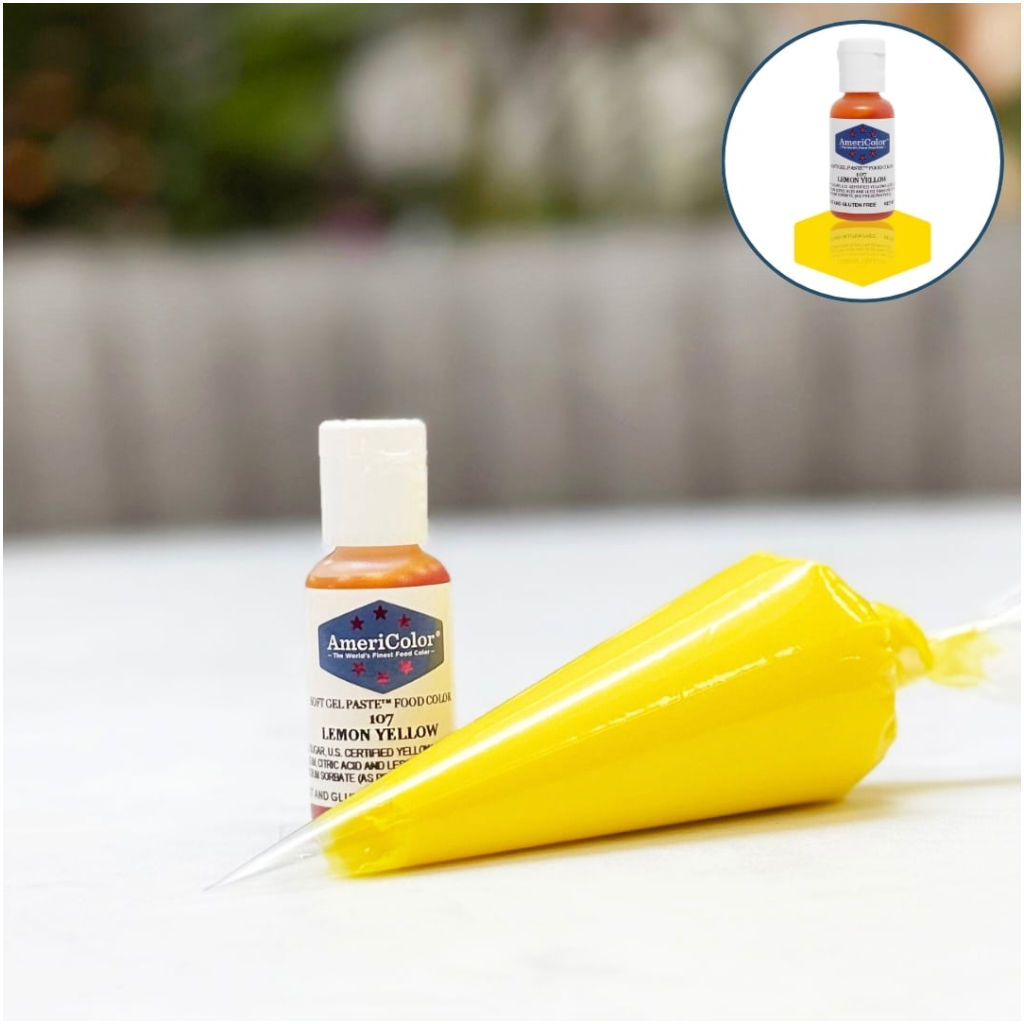 Colorant alimentaire AmeriColor Lemon Yellow – Jaune citron professionnel