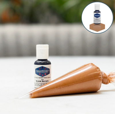 Colorant AmeriColor Warm Brown – Marron Chaud en gel pour pâtisserie