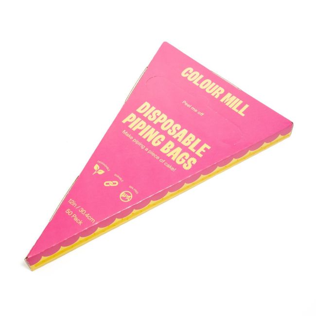 Poches à douille jetables Colour Mill 30 cm x50 pour décorer grands gâteaux et cupcakes