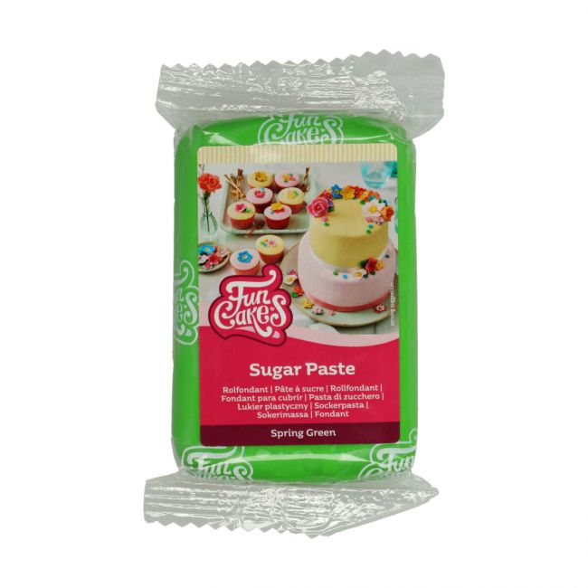Pâte à sucre Spring Green 250 g FunCakes pour couverture et décoration de gâteaux
