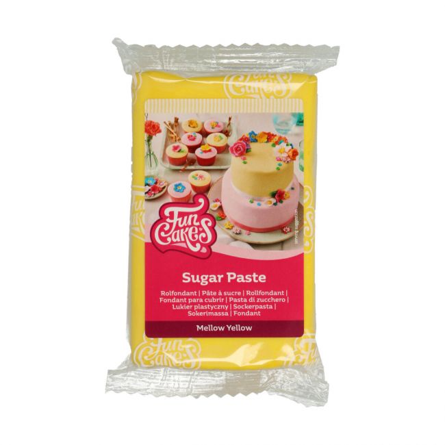 Pâte à sucre jaune Mellow Yellow 250 g FunCakes