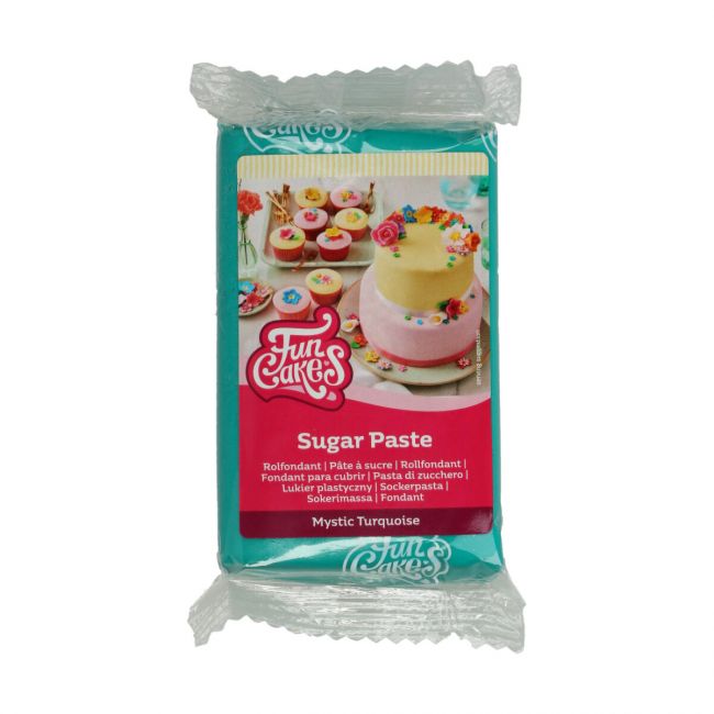 Pâte à sucre FunCakes Mystic Turquoise 250 g – fondant turquoise pour gâteau et décoration