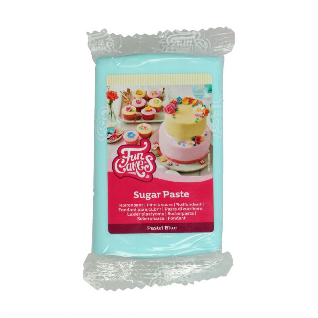 Pâte à sucre bleue pastel FunCakes 250g pour décoration de gâteaux
