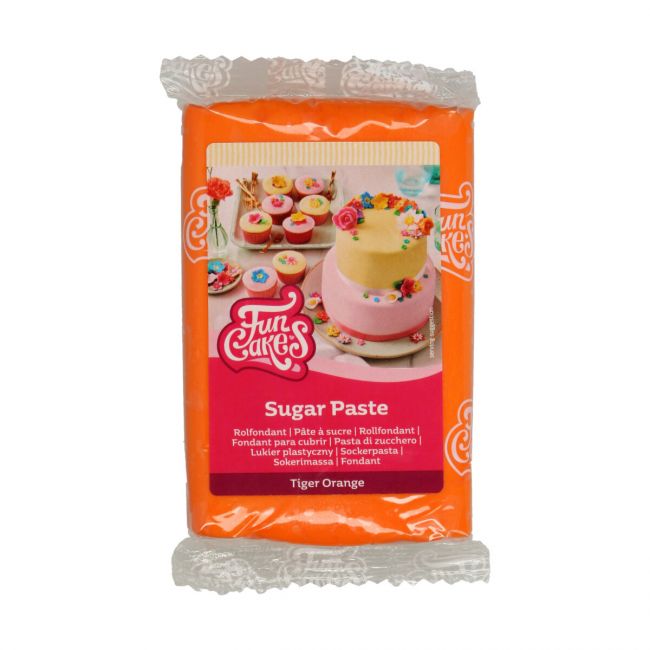 Pâte à sucre Tiger Orange FunCakes 250 g