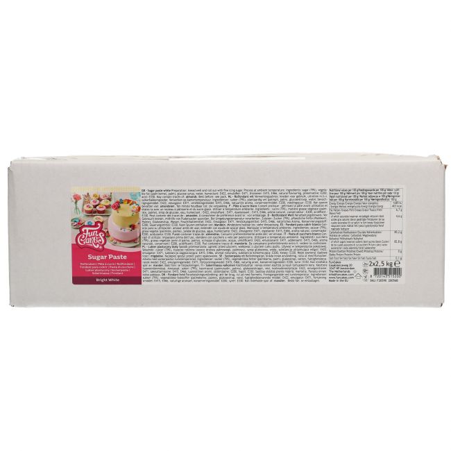 Pâte à sucre blanche Bright White FunCakes 5 kg