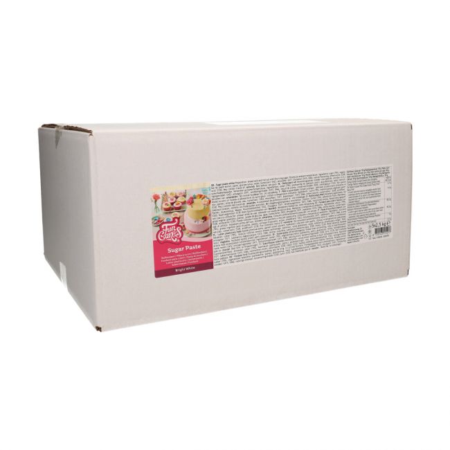 Pâte à sucre blanche Bright White FunCakes 12,5 kg