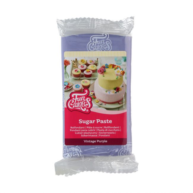 Pâte à Sucre Vintage Purple 250 g FunCakes pour décoration de gâteaux