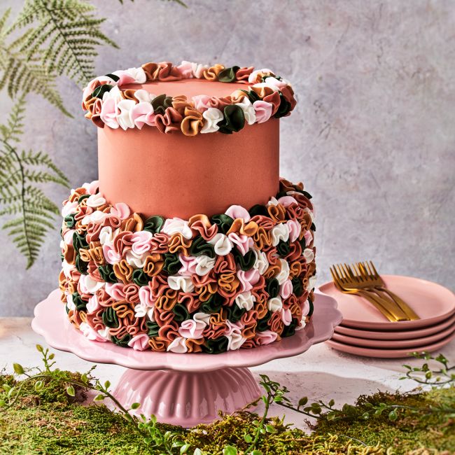 pâte à sucre rose pailletée