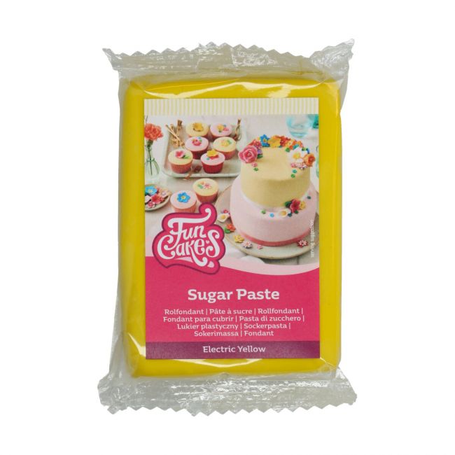 FunCakes Pâte à Sucre Electric Yellow 250 g – emballage