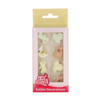 Décors en Sucre Baby Shower – Set 8 pièces – FunCakes