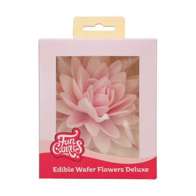 Fleur comestible en papier azyme rose ombre FunCakes en forme de pivoine 12,5 cm