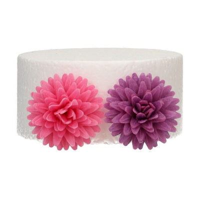 fleurs comestibles colorées, décoration gâteau marguerite, pompon azyme FunCakes, fleurs pâtisserie