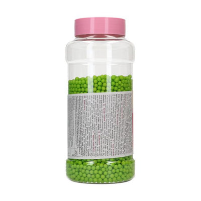 perles comestibles vertes, perles 5 mm, décoration gâteau vert, FunCakes, perles tendres, cake design