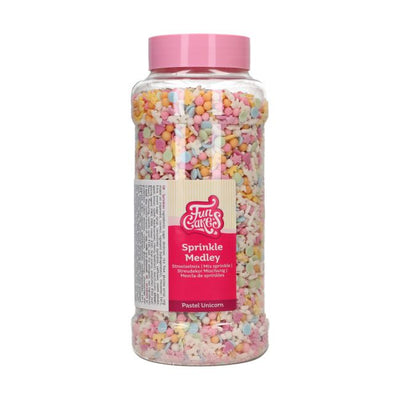 FunCakes Sprinkle Medley Pastel Unicorn 600g - décoration colorée pour pâtisseries