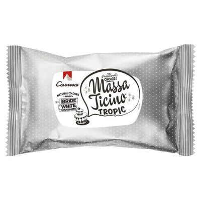 Pâte à sucre Massa Ticino Bridal White 1 kg – Emballage argenté