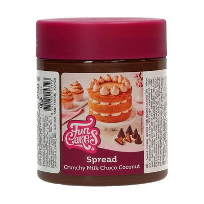 Pâte à tartiner FunCakes Crunchy Milk Choco Coconut 250 g – chocolat au lait et noix de coco
