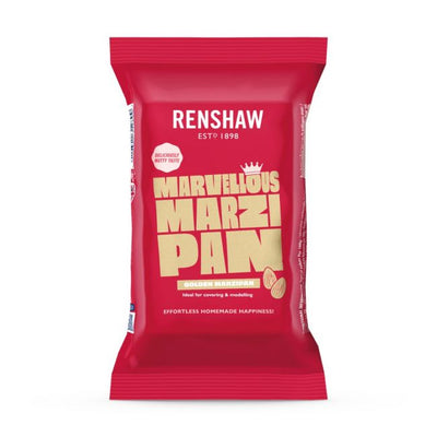 Renshaw Pâte d’Amande Dorée 500 g – pâte décorative pour gâteaux et fêtes