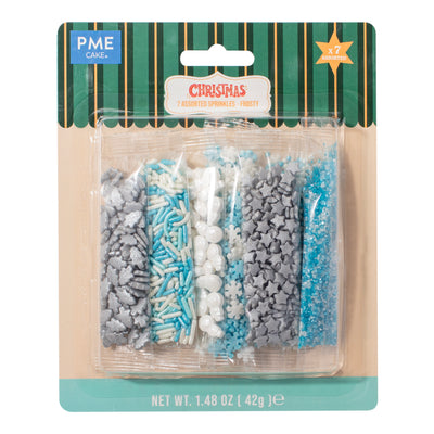 Vermicelles de Noël Assortis – Givrés (42g) PME | Décoration Festive pour Gâteaux et Cupcakes
