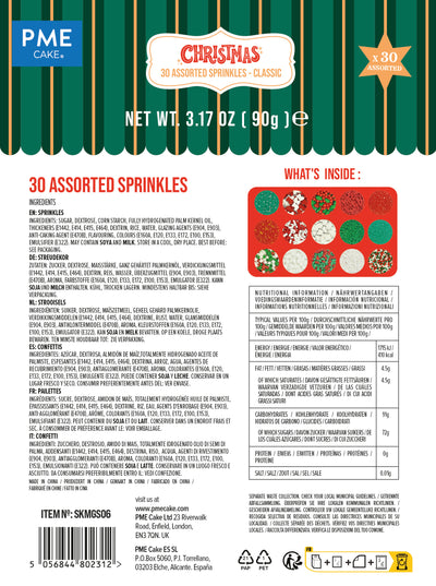 Set/30 Assortiment Strooisels – Kerst Klassiek 180 g