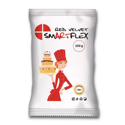 Pâte à sucre rouge 250g SmartFlex – pâte souple petit format pour décor
