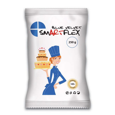 Pâte à sucre bleue 250g SmartFlex – pâte souple pour cake design coloré
