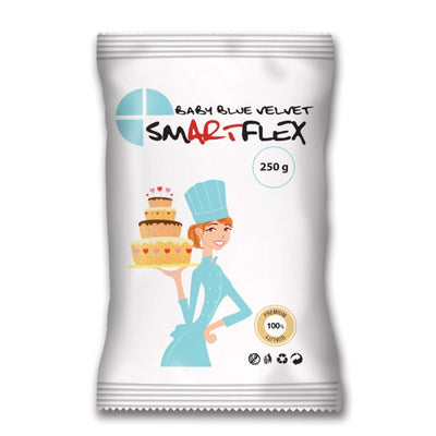 Pâte à sucre bleu ciel 250g SmartFlex – baby blue souple pour décoration
