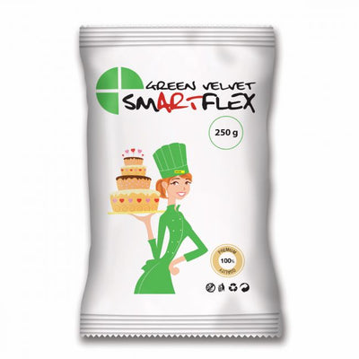 Pâte à sucre verte 250g SmartFlex – pâte souple vert brillant pour décors nature et feuilles
