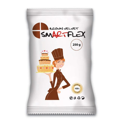 Pâte à sucre marron 250g SmartFlex Velvet – texture souple pour décors bois et chocolat
