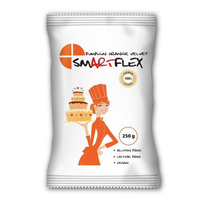 Pâte à sucre orange Citrouille 250g SmartFlex – idéale pour Halloween, décors automne et cupcakes colorés
